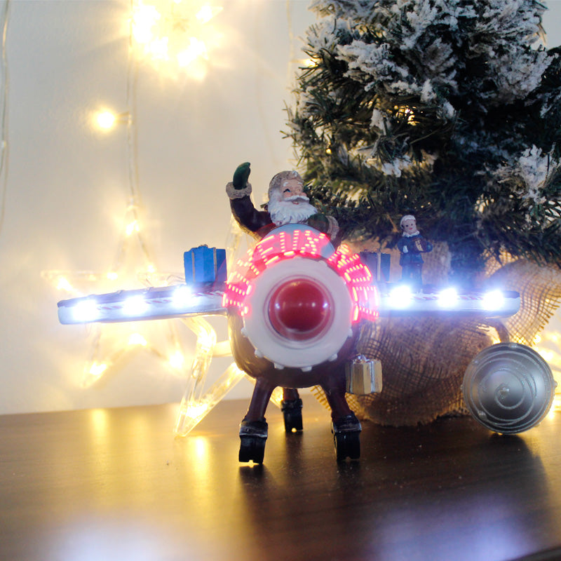 Boule à neige Noël  Lanterne à neige à LED avec Père Noël, 27 cm
