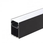 Profilé Aluminium 2m pour Réglette LED Suspendue sur Mesure Corps Noir Diffuseur Blanc