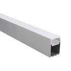 Profilé Aluminium 2m pour Réglette LED Suspendue sur Mesure Corps Blanc Diffuseur Blanc