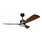 LED Ceiling Fan 18W CCT Black and Wood with Remote Control Ø122cm