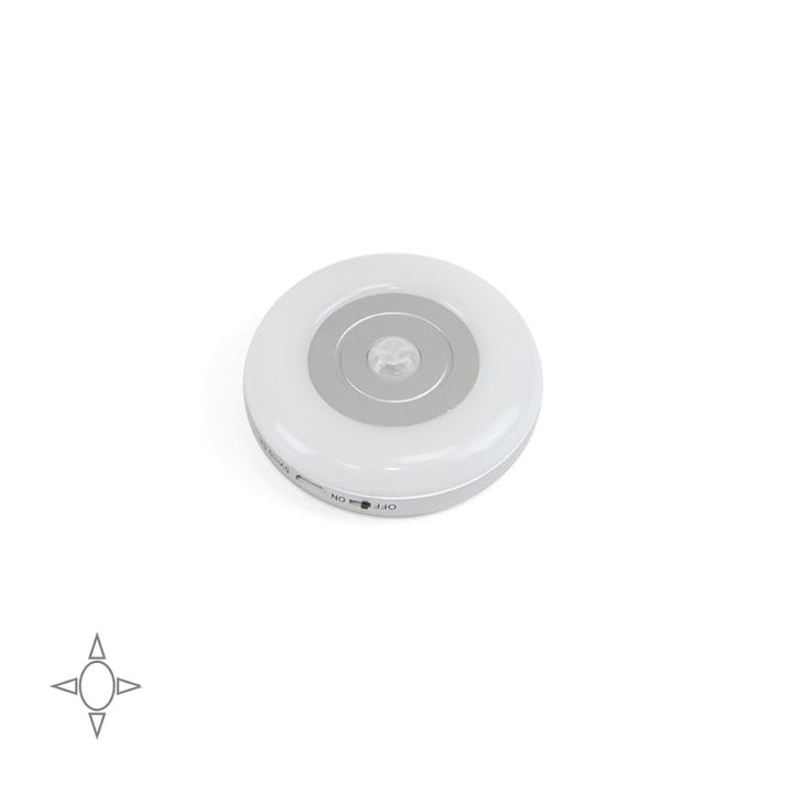 Iluminação LED recarregável pelo USB com detector de movimento redondo