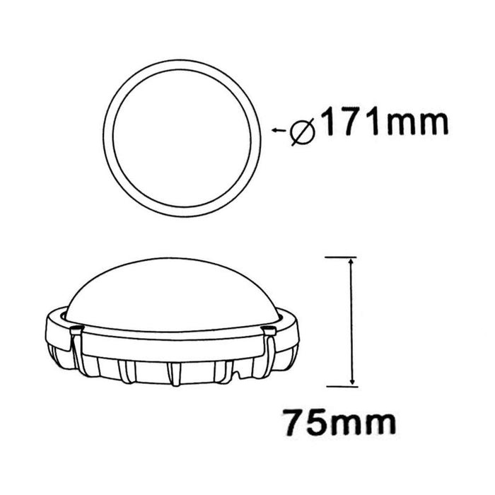 Applique Murale LED 12W IP44 Hublot BLANC