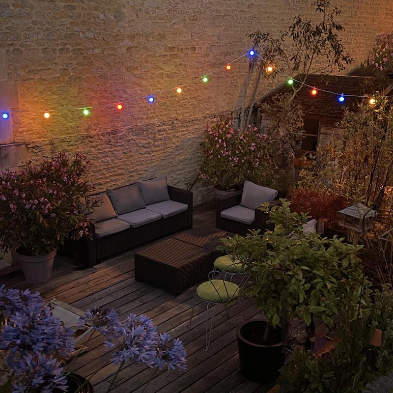 Guinguette LED-Girlande 13M 20 Stück IP65 6W mit Kabel