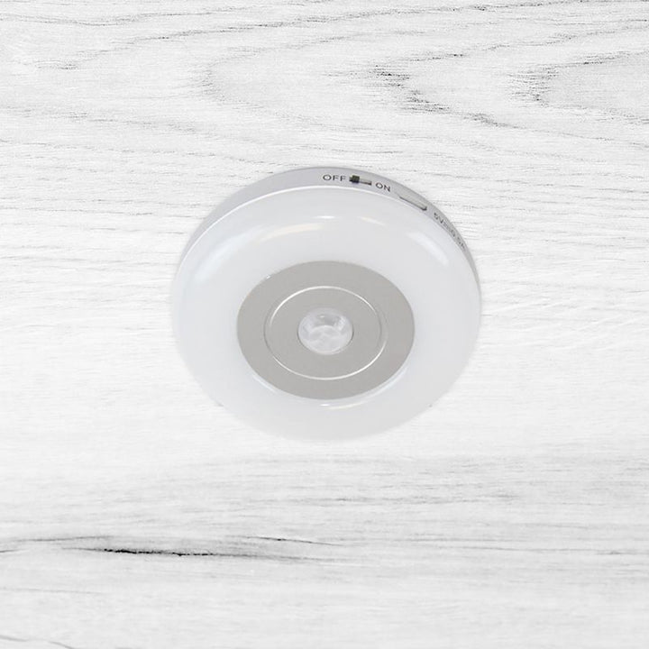 Iluminação LED recarregável pelo USB com detector de movimento redondo