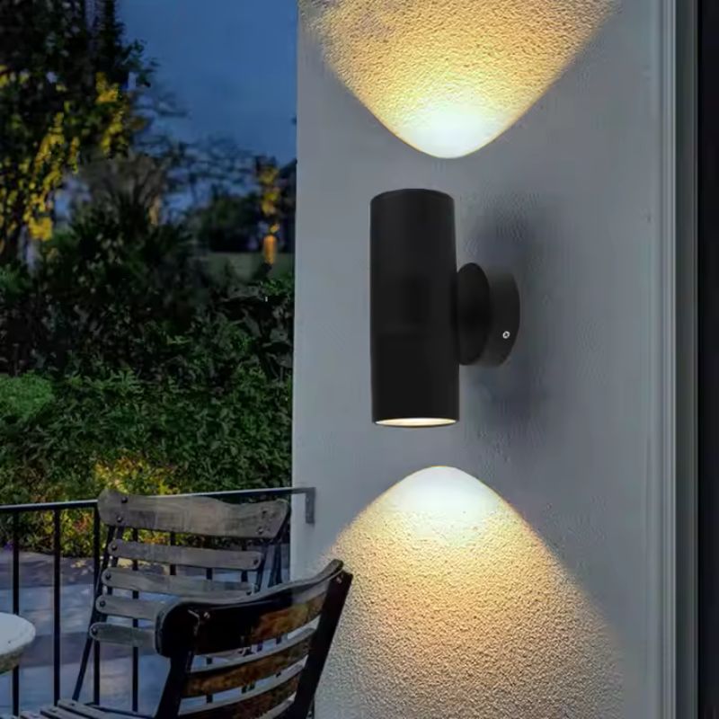 Applique Murale Noire IP65 Double Faisceau GU10