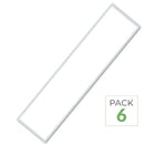 Pack of 6 - LED Panel 120x30 40W 120lm/W Flicker Free White Frame