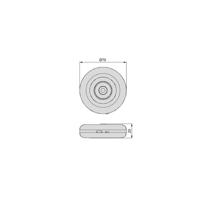 Iluminação LED recarregável pelo USB com detector de movimento redondo