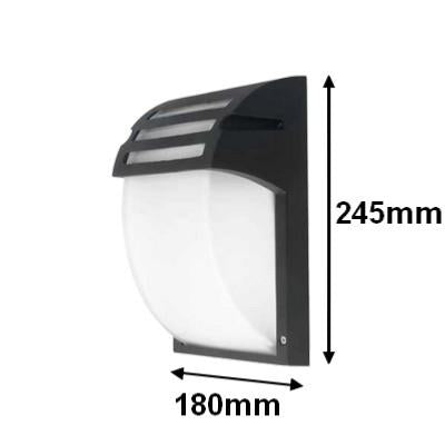 Applique Murale Noire LED IP44 pour ampoule E27