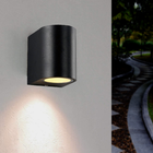 Black IP44 LED Wall Light for GU10 Bulb