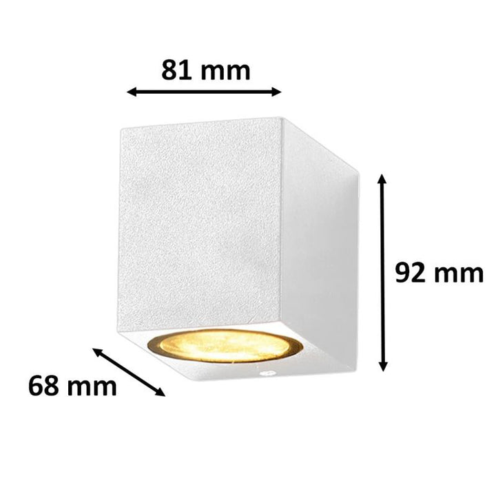 IP44 Rechteckige LED-Wandleuchte für GU10-Glühbirnen