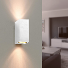 Applique Murale LED Carrée IP44 Double Faisceau GU10 Blanc