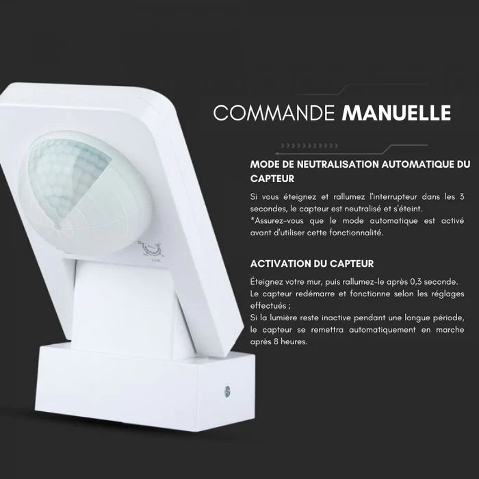 Detector de movimento infravermelho IP65 Black IP65