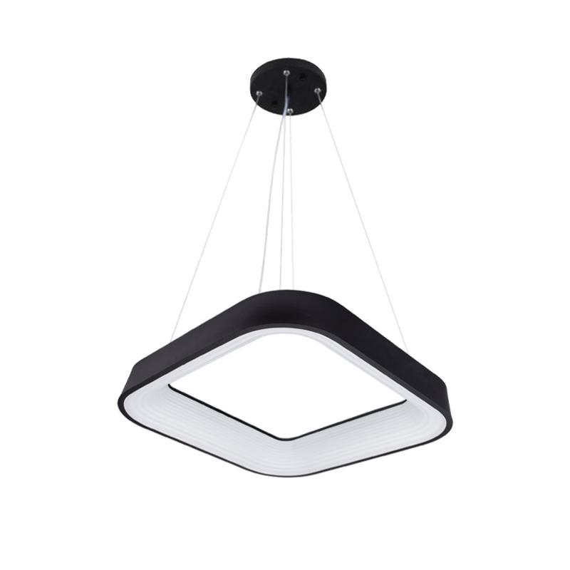 Plafonnier LED suspendu Noir 38W - Blanc Chaud 3000K
