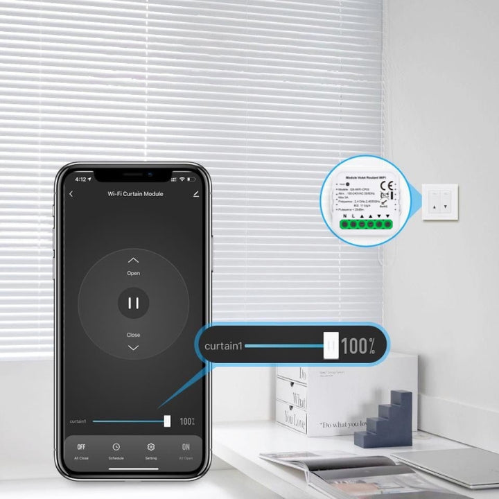 Interruptor do obturador do rolo ZigBee + gateway ZigBee