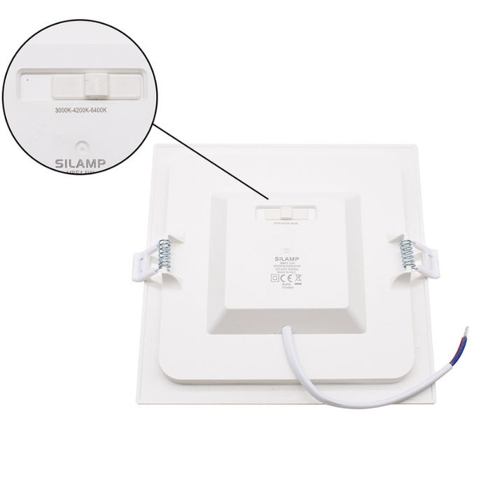 Spot LED Extra Plat Carré BLANC 18W 20cm CCT - 3000K/4000K/6000K