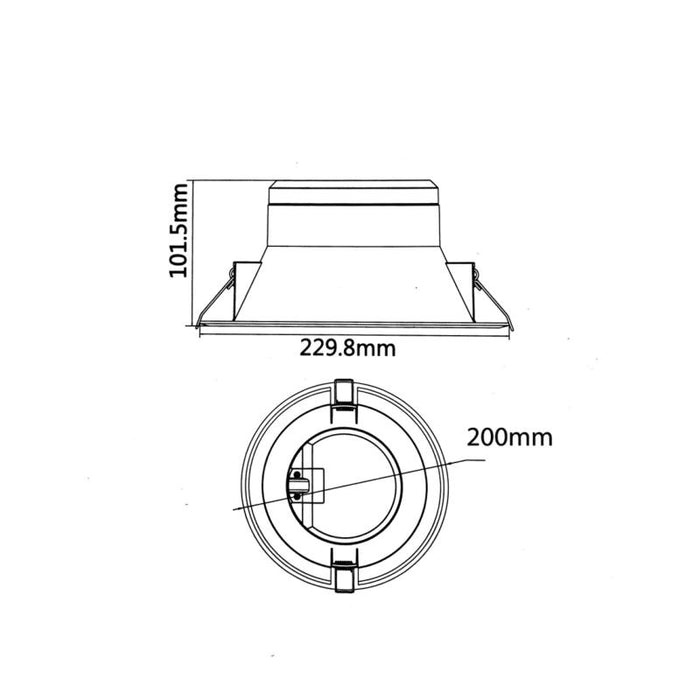 Spot LED Downlight rund 30W BLANC