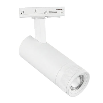 Spot LED sur Rail Blanc Angle Ajustable Monophasé 30W 15-60° CCT TRIAC Dimmable