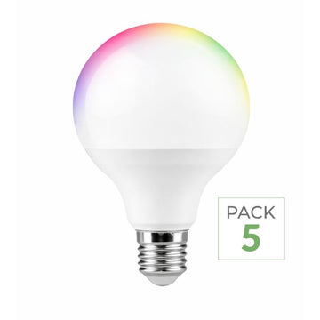 Ampoule LED Connectée Wifi E27 11W G95 RGBW (Pack de 5)