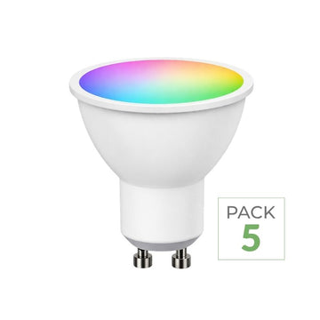 Ampoule LED Connectée Wifi GU10 5W RGBW (Pack de 5)