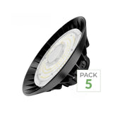 Pack de 5 - Suspension industrielle UFO 200w 160lm/w avec détecteur de mouvement