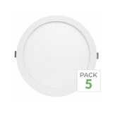 Pack de 5 - Plafonnier LED 24W Rond
