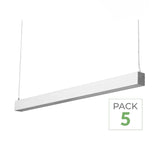 Pack de 5 - Réglette suspendue 35W 5.5 x 7 x 120 cm