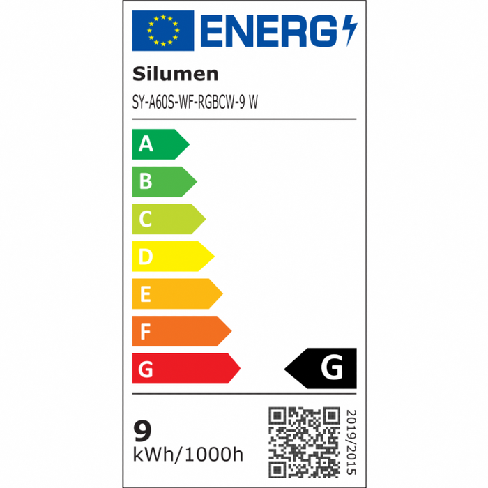 WIFI E27 9W RGBW A60 LEDs LEDs