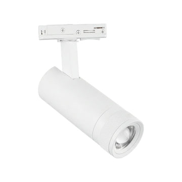 Spot LED sur Rail Blanc Angle Ajustable Monophasé 30W 15-60° CCT TRIAC Dimmable - 3000K/4000K/6000K