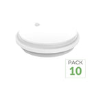 Paquete de 10 - Foco LED exterior redondo 10W IP54 Blanco con detector de movimiento