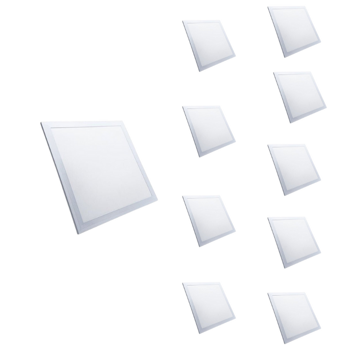 Panneau LED 18W 30x30cm CCT Contour Blanc - 3000K/4000K/6500K (Pack de 10)