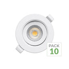 Pack de 10 - Spot LED Encastrable 9W CCT 38° Orientable