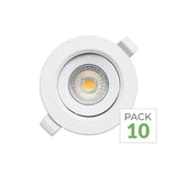 Pack de 10 - Spot LED Encastrable 5W CCT 38° Orientable