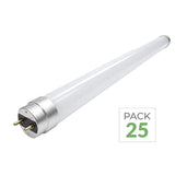 Tube Néon LED 60cm T8 9W IP20 Haut Rendement 163lm/W - Garantie 5 ans (Pack de 25)