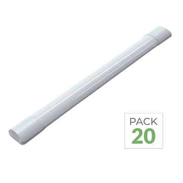 Pack de 20 - Réglette LED 60cm 20W IP40