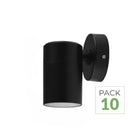 Pack de 10 - Applique murale LED Noire IP65 GU10