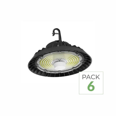 Pack de 6 - Cloche LED Industrielle UFO Dimmable 250W 187lm/W