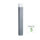 Pack mit 5 - LED-Außenleuchte 80cm GRAU IP54 Aluminium