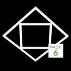 Panneau LED Cadre Forme Diamant 60x60 64W - Pack de 6