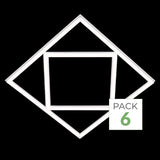 Panneau LED Cadre Forme Diamant 60x60 64W - Pack de 6