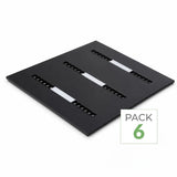 Panneau LED Grille 3 Lignes Modulaire 60x60 40W Noir - Pack de 6