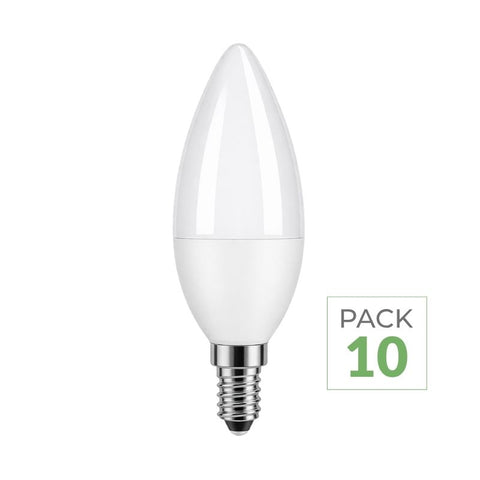 Pack de 10 - Ampoule LED E14 4.8W C37 180°
