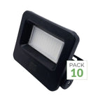 Pack de 10 - Projecteurs LED Extérieur 30W IP65 NOIR