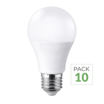 Ampoule E27 LED 8.5W A60 200° (Pack de 10)