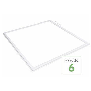 Pack de 6 - Dalle LED Cadre Lumineux 60x60 Slim 36W BLANC