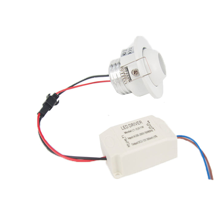 Construído -in mini spot LED 3W COB 45 ° ROUNTE AJUSTÁVEL