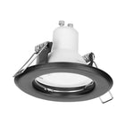 Round GU10/MR16 Recessed Spot Holder Black Steel