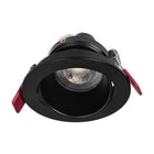 Support Spot GU10/MR16 Encastrable Rond Orientable Aluminium Noir