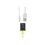 Adaptador do setor universal 2 USB 2.4A + portas de cabo