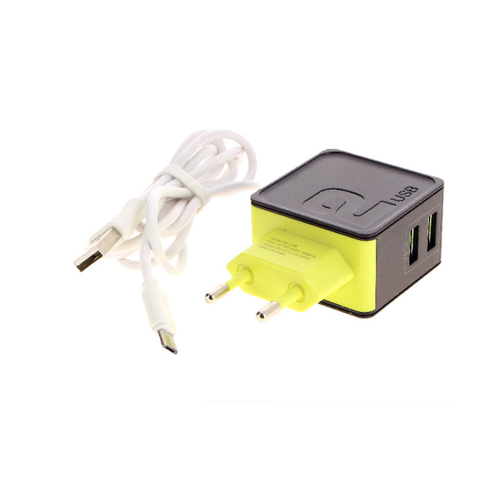 Adaptador do setor universal 2 USB 2.4A + portas de cabo