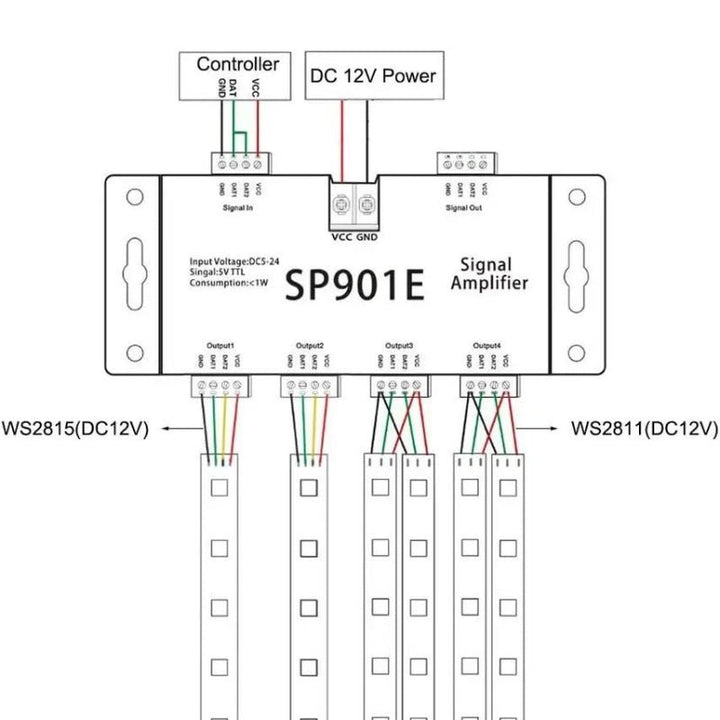 Amplificador Repetidor de Sinal 5V - 24V